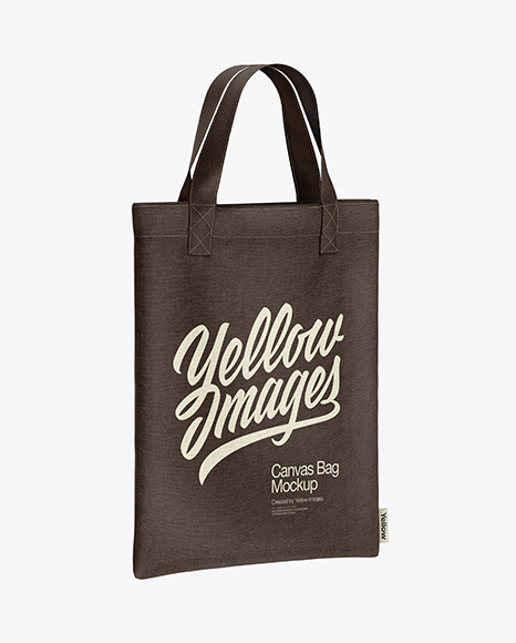 Canvas Bag Mockup In Bag Sack Mockups On Yellow Images Object Mockups