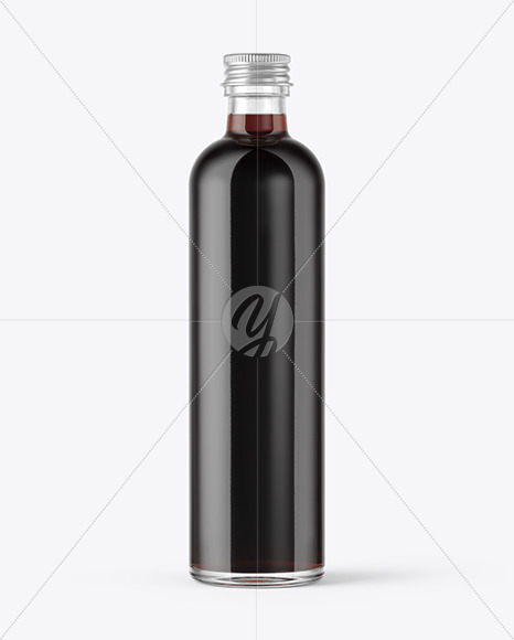 Bottle With Red Drink Mockup In Bottle Mockups On Yellow Images Object Mockups