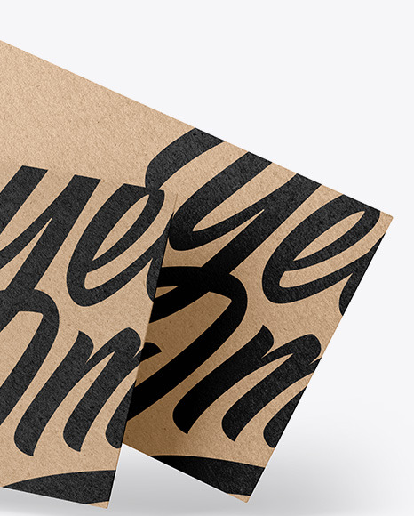 Kraft Business Cards Mockup PSD #1