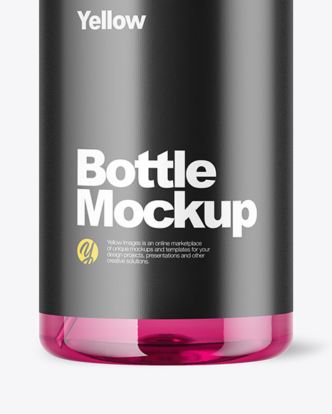 Plastic Bottle with Pump Mockup PSD #1