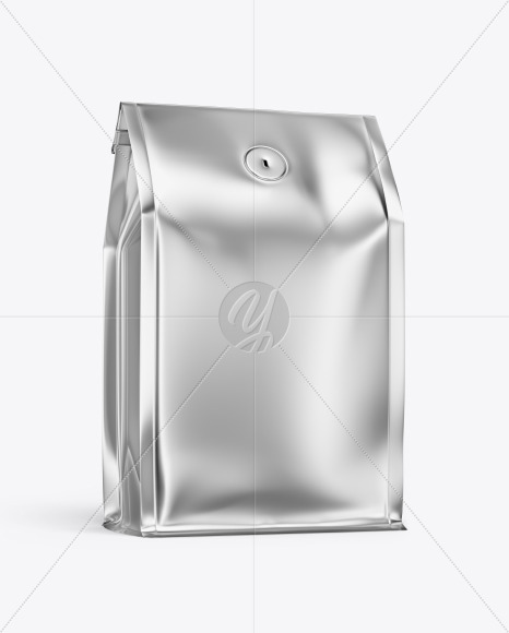 Download Metallic Stand Up Bag Mockup In Bag Sack Mockups On Yellow Images Object Mockups Yellowimages Mockups