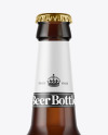 Amber Glass Beer Bottle Mockup