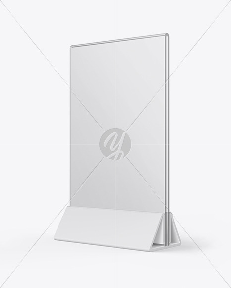 Glass Table Tent Mockup PSD #1