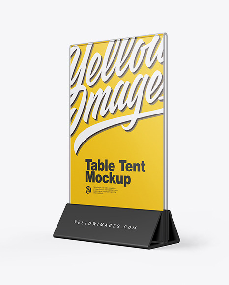 Glass Table Tent Mockup PSD #3