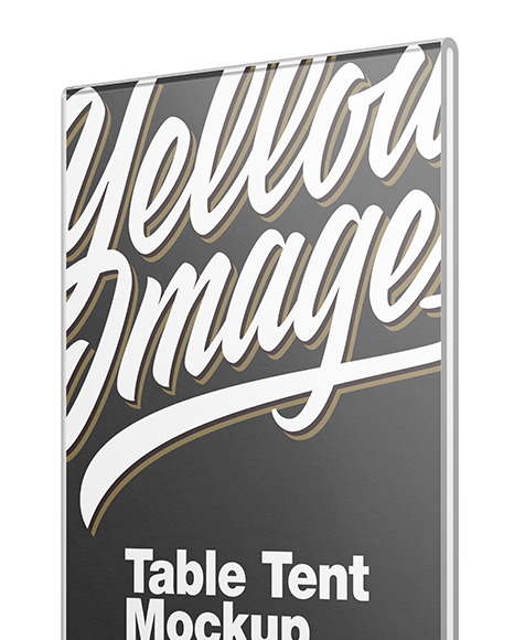 Glass Table Tent Mockup PSD #4