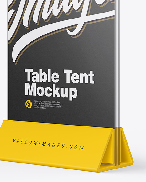 Glass Table Tent Mockup PSD #6