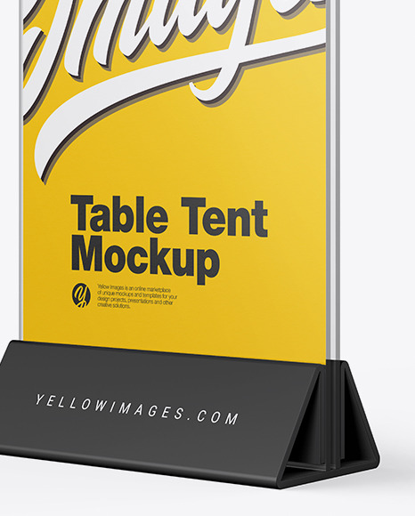 Glass Table Tent Mockup PSD #7