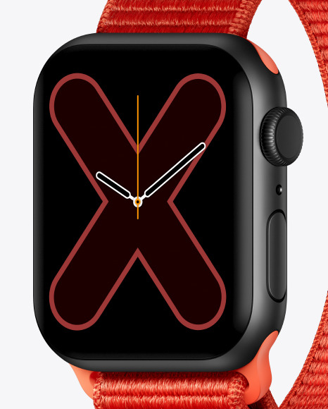 Apple Watch Series 5 Mockup In Device Mockups On Yellow Images Object Mockups