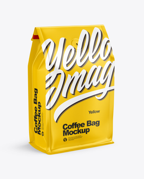 Download Matte Coffee Bag Mockup In Bag Sack Mockups On Yellow Images Object Mockups Yellowimages Mockups