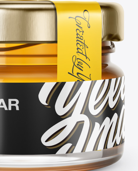 Glass Jar with Honey Mockup PSD #5