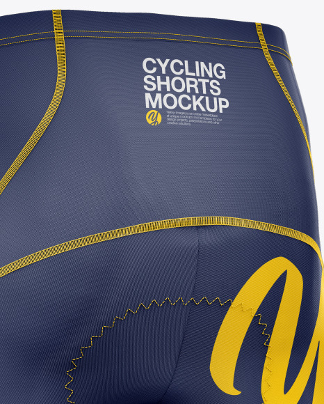 Download Men S Cycling Shorts Mockup In Apparel Mockups On Yellow Images Object Mockups