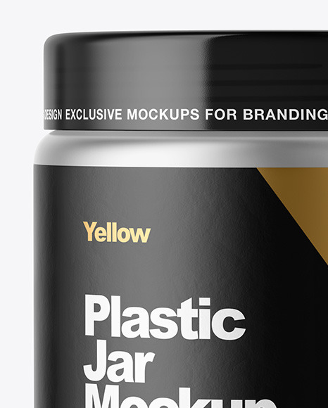 Metallized Plastic Jar Mockup PSD #4