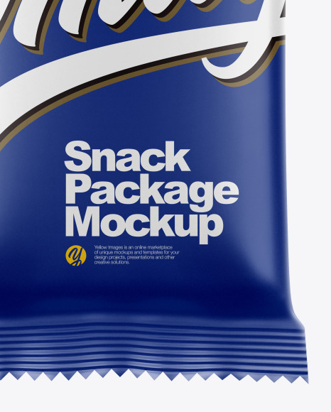 Snack Package Mockup Front View PSD #1