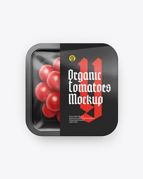 Download Plastic Tray With Cherry Tomatoes Mockup In Tray Platter Mockups On Yellow Images Object Mockups