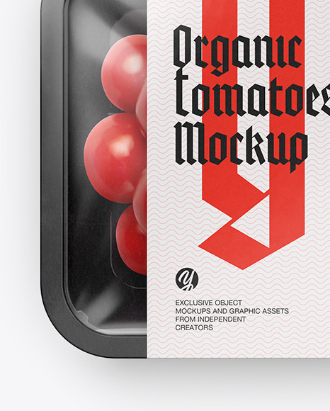 Download Plastic Tray With Tomatoes Psd Mockup Yellowimages