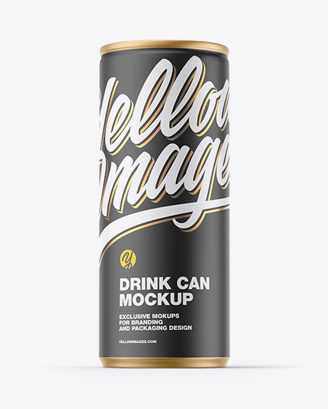 Metallic Drink Can w  Matte Finish Mockup PSD #1