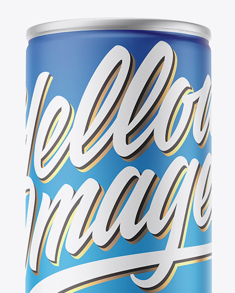 Metallic Drink Can w  Matte Finish Mockup PSD #6