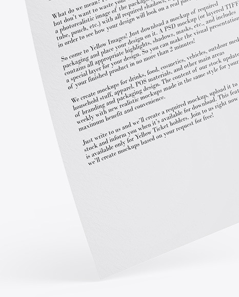 Two Textured A4 Papers Mockup PSD #5