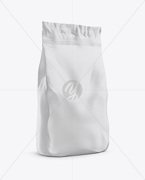 Download Matte Food Bag Mockup Halfside View In Bag Sack Mockups On Yellow Images Object Mockups PSD Mockup Templates