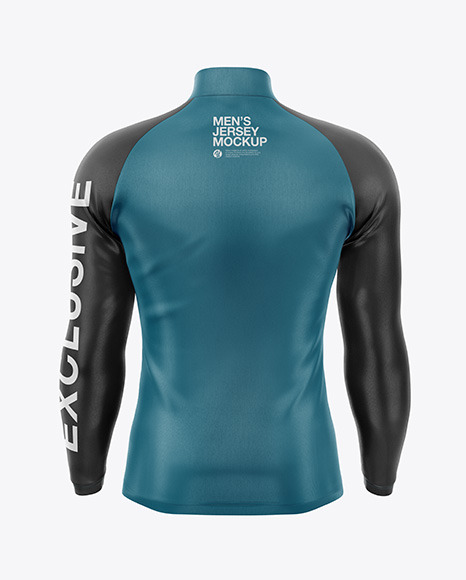 Download Mens Jersey With Long Sleeve Back View Jersey Mockup PSD ...