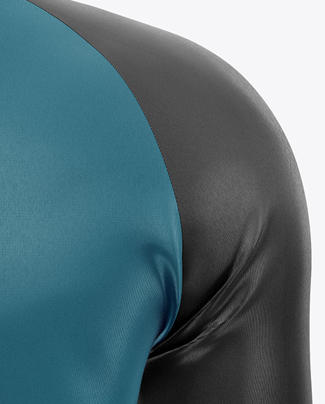 Men s Jersey With Long Sleeve Mockup   Back View PSD #7