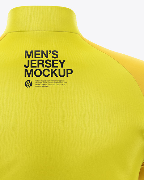 Download Men S Jersey With Long Sleeve Mockup Back View In Apparel Mockups On Yellow Images Object Mockups