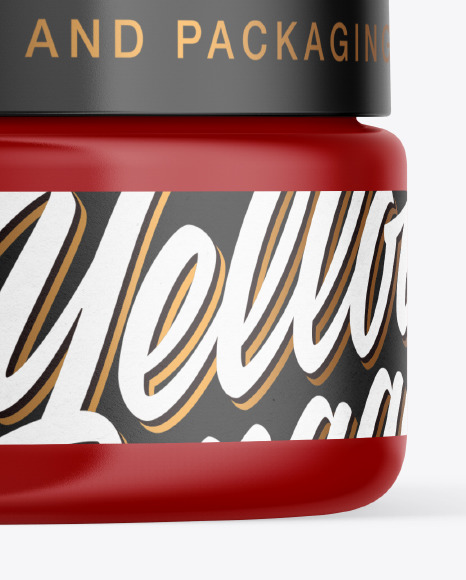 Glossy Cosmetic Jar Mockup PSD #1