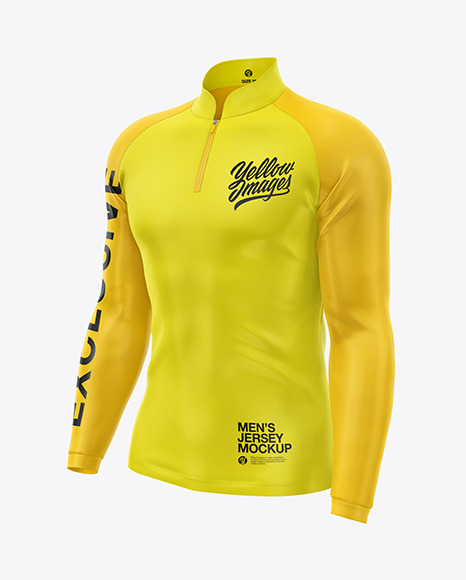 Download Download Mens Cycling Jersey With Long Sleeve Mockup Half Side View Photoshop Psd Mock Ups Free Mockups