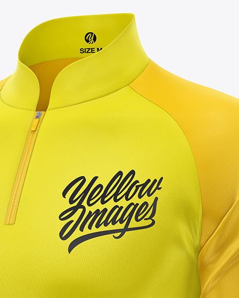 Download Men S Jersey With Long Sleeve Mockup Front Half Side View In Apparel Mockups On Yellow Images Object Mockups