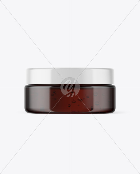 Dark Amber Cosmetic Jar Mockup In Jar Mockups On Yellow Images Object Mockups