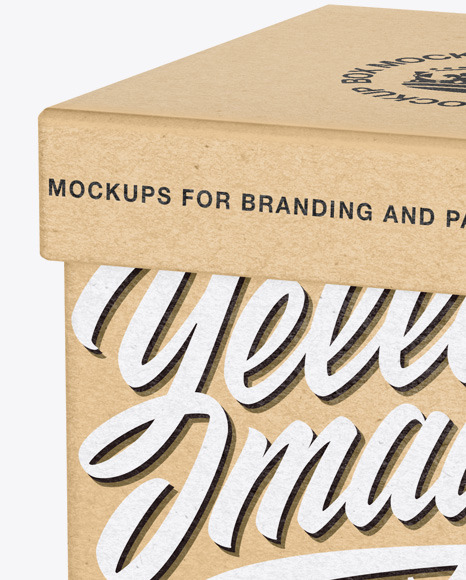 Kraft Box Mockup PSD #2