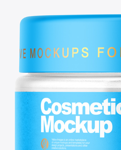 Clear Jar with Gel Mockup PSD #2