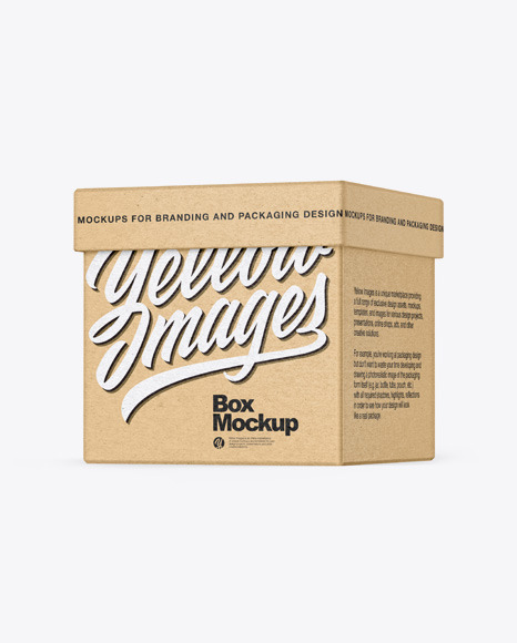 Download Kraft Box Mockup In Box Mockups On Yellow Images Object Mockups