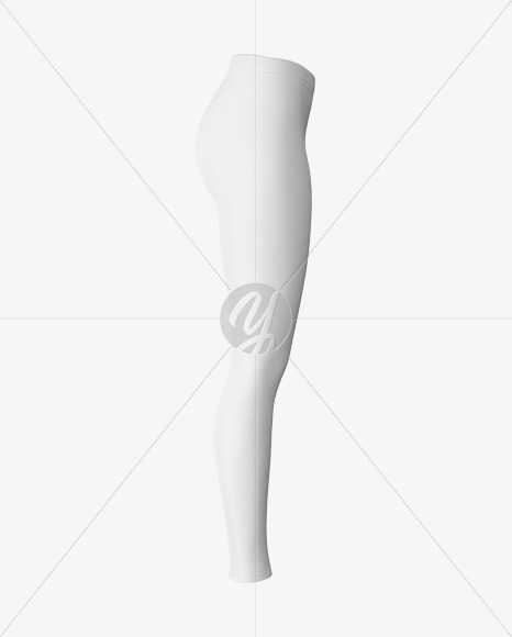 Long Leggings Front View In Apparel Mockups On Yellow Images Object Mockups