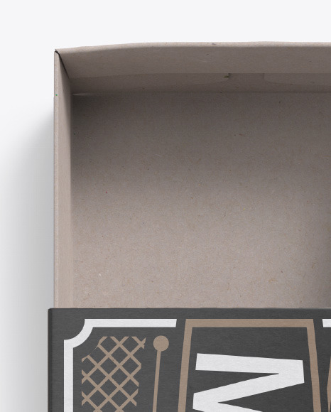 Download Wide Opened Carton Match Box Mockup - Top View in Packaging Mockups on Yellow Images Object Mockups