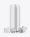 Metallic Can W/ Matte Finish Mockup