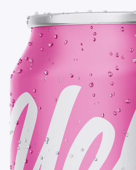 Metallic Can W/ Matte Finish Mockup