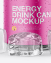 Metallic Can W/ Matte Finish Mockup