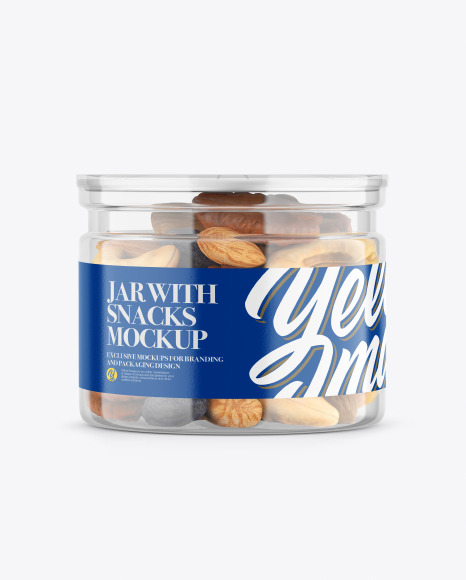 Jar with Snacks Mockup - Free Download Images High Quality PNG, JPG