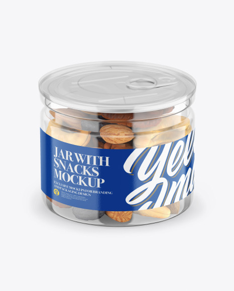 Download Jar With Snacks Mockup In Jar Mockups On Yellow Images Object Mockups