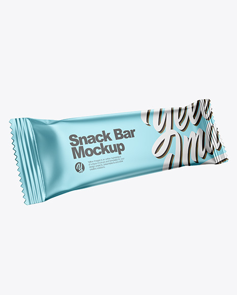 Download Two Matte Metallic Snack Bars Mockup In Flow Pack Mockups On Yellow Images Object Mockups PSD Mockup Templates