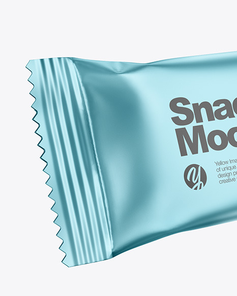 Download Two Matte Metallic Snack Bars Mockup In Flow Pack Mockups On Yellow Images Object Mockups