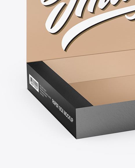 Download Opened Paper Box Mockup In Box Mockups On Yellow Images Object Mockups