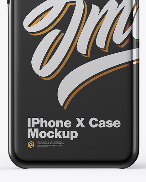 Download Iphone X Metallic Case Mockup In Device Mockups On Yellow Images Object Mockups