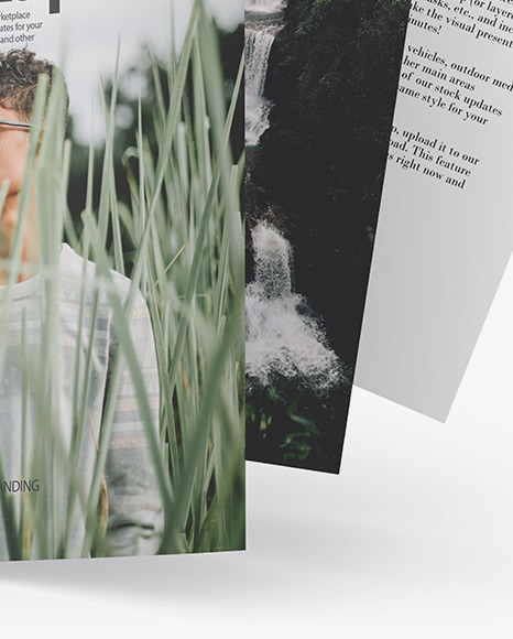 Three A4 Papers Mockup PSD #1