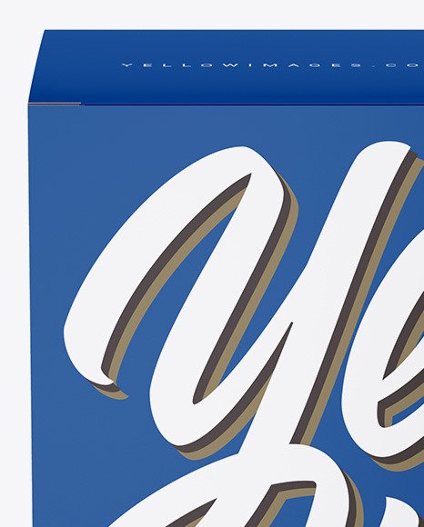 Matte Paper Box Mockup   Front View PSD #2