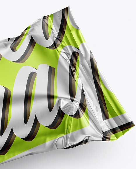 Metallic Snack Package Mockup PSD #1