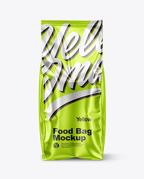 Download Download Metallic Food Bag Mockup