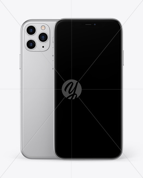 Two Apple iPhones 11 Pro Mockup