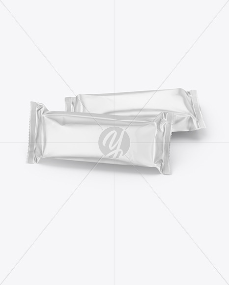 Two Glossy Snack Bars Mockup